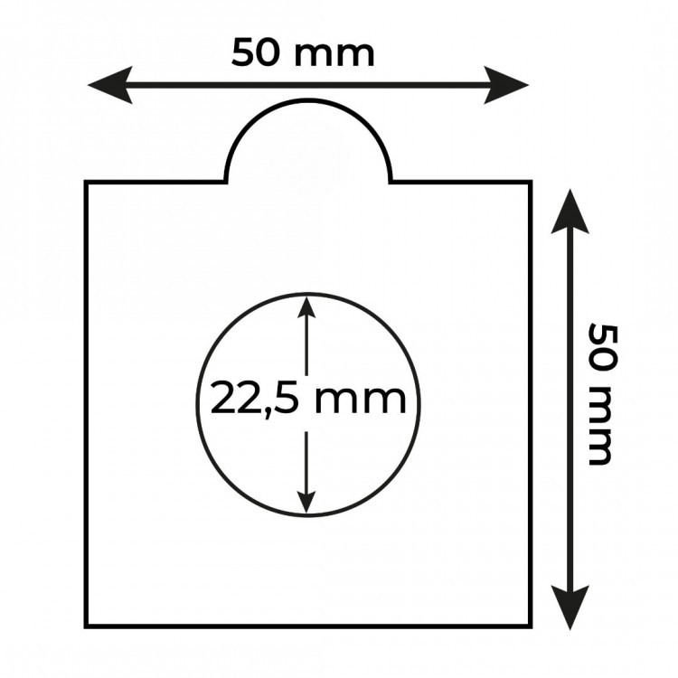 Madeni Para Karton Kapama 22.5 mm, Kendinden Yapışkanlı - Sticker'sız (25 ADET, 1 KUTU)