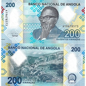 ANGOLA 200 KWANZAS 2020, P#160 POLYMER, ÇİL, ESKİ YABANCI KAĞIT PARA