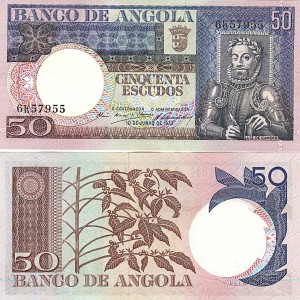 ANGOLA 50 ESCUDOS 1973, P#105, ÇİL, ESKİ YABANCI KAĞIT PARA ANGOLA 50 ESCUDOS 1973, P#105, ÇİL, ESKİ YABANCI KAĞIT PARA