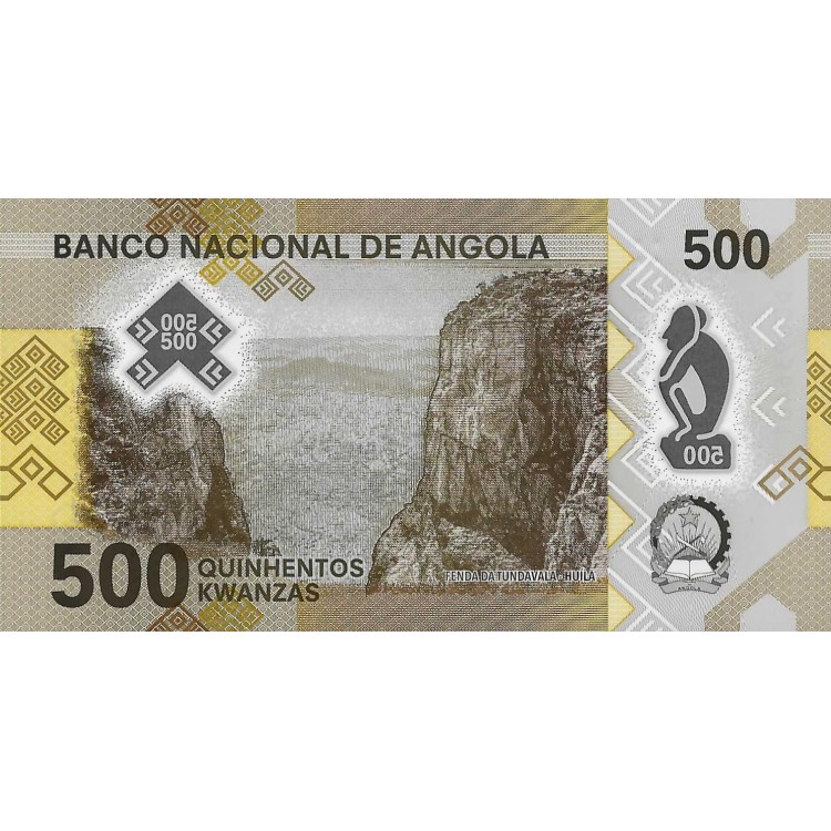 ANGOLA 500 KWANZAS 2025, P#161c POLYMER, ÇİL, ESKİ YABANCI KAĞIT PARA