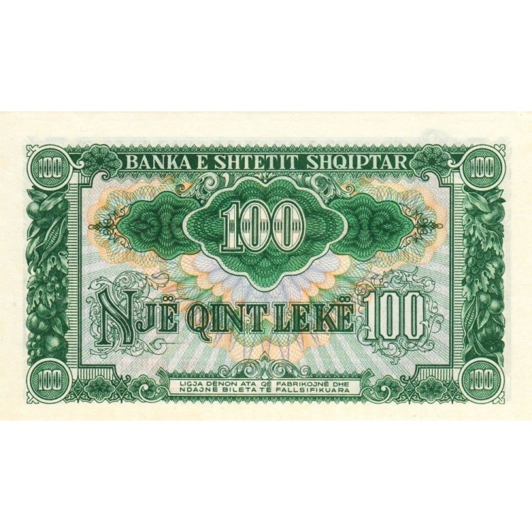 Arnavutluk 100 Leke 1957 P#30 ÇİL/UNC banknot