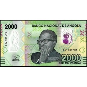 ANGOLA 2000 KWANZAS 2023, P#163b POLYMER, ÇİL, ESKİ YABANCI KAĞIT PARA ANGOLA 2000 KWANZAS 2023, P#163b POLYMER, ÇİL, ESKİ YABANCI KAĞIT PARA