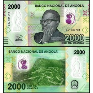 ANGOLA 2000 KWANZAS 2023, P#163b POLYMER, ÇİL, ESKİ YABANCI KAĞIT PARA ANGOLA 2000 KWANZAS 2023, P#163b POLYMER, ÇİL, ESKİ YABANCI KAĞIT PARA
