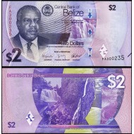 BELİZE 2 DOLAR 2025, P#73, ÇİL, ESKİ YABANCI KAĞIT PARA