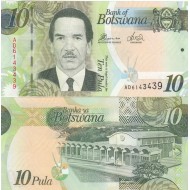 BOTSWANA 10 PULA 2014, P#30d, ÇİL, ESKİ YABANCI KAĞIT PARA