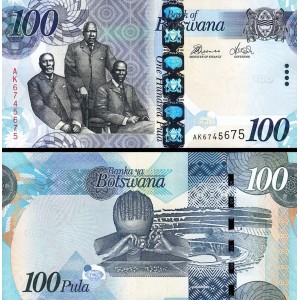 BOTSWANA 100 PULA 2016, P#33, ÇİL, ESKİ YABANCI KAĞIT PARA