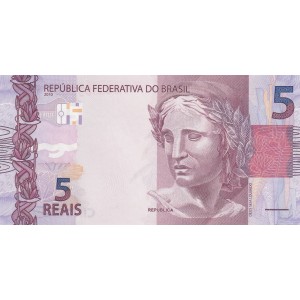 BREZİLYA 5 REAİS 2020, P#253f ,ÇİL, ESKİ YABANCI KAĞIT PARA