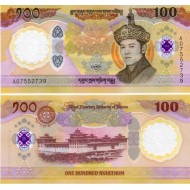 Bhutan 100 Ngultrum 2025 P#43 Polymer Hatıra Banknotu ÇİL
