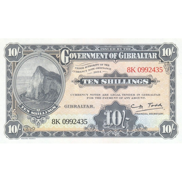 Cebelitarık 10 Shillings 2018 P#41 ÇİL UNC banknot