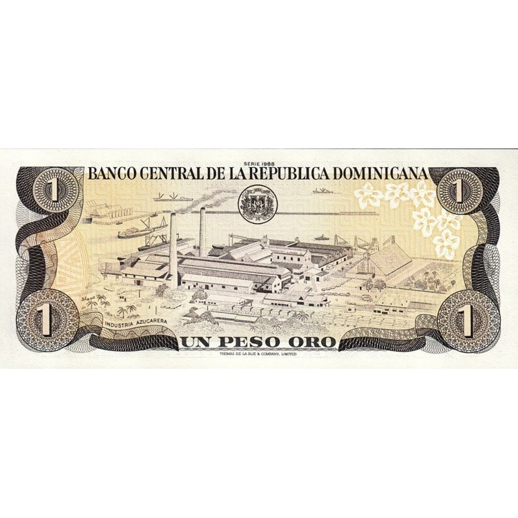 DOMİNİK CUHURİYETİ 1 PESOS ORO 1988, P#126c, ÇİL, ESKİ YABANCI KAĞIT PARA DOMİNİK CUHURİYETİ 1 PESOS ORO 1988, P#126c, ÇİL, ESKİ YABANCI KAĞIT PARA