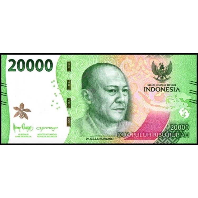 Endonezya 20000 Rupi 2022 P#166a banknot