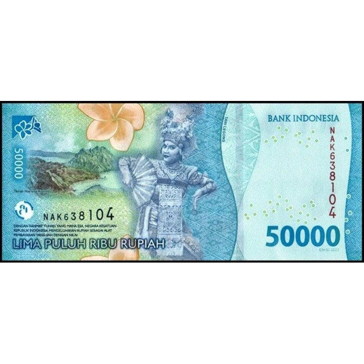 Endonezya 50000 Rupi 2022 P#167a banknot