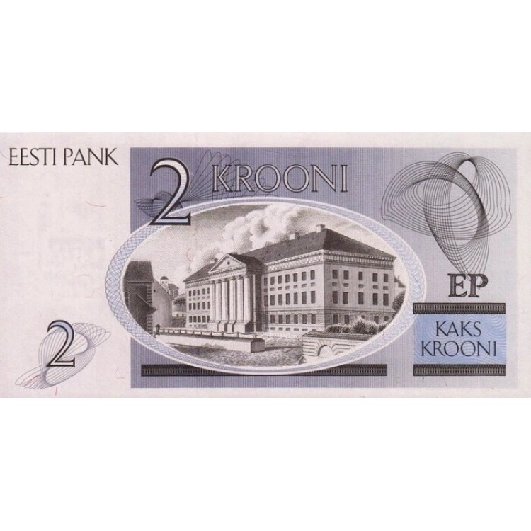 ESTONYA 2 KRON 1992, P#70, ÇİL, ESKİ YABANCI KAĞIT PARA
