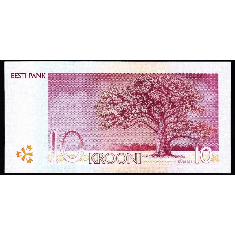 Estonya 10 Kron 1994 P#77 çil eski yabancı kağıt para