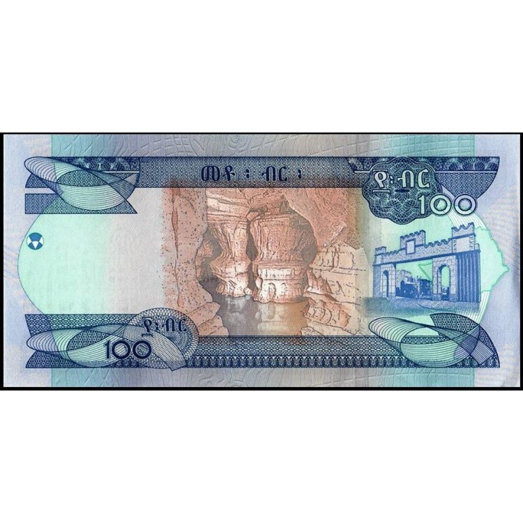 ETİYOPYA 100 BİRR 2023, P#57b, ÇİL, ESKİ YABANCI KAĞIT PARA