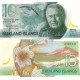 Falkland Adaları 10 Pound 2025 P#21 ÇİL/UNC Polimer Kağıt Para ön ve arka yüz banknot görseli