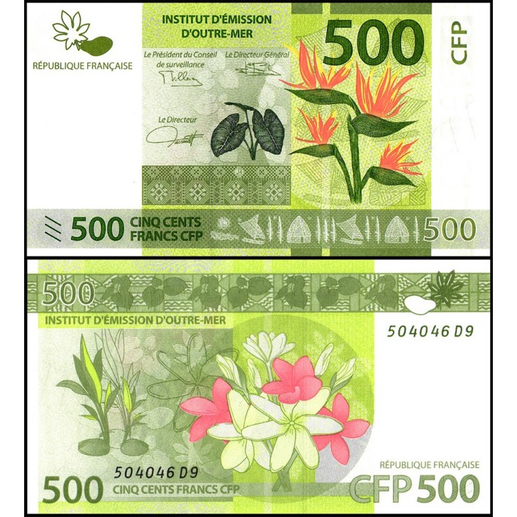 FRANSIZ PASİFİK BÖLGESİ 500 FRANK (CFP), 2014 (2023), P#5c, ÇİL, ESKİ YABANCI KAĞIT PARA