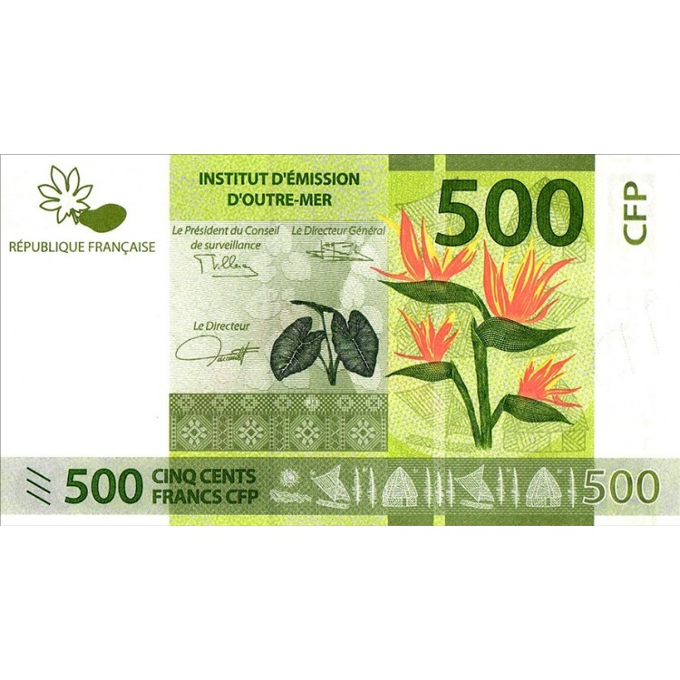 FRANSIZ PASİFİK BÖLGESİ 500 FRANK (CFP), 2014 (2023), P#5c, ÇİL, ESKİ YABANCI KAĞIT PARA