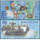 FİJİ 7 DOLAR 2017 P#120, HATIRA, RUGBY TAKIMININ ZAFERİ,  ÇİL, ESKİ YABANCI KAĞIT PARA