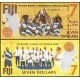 FİJİ 7 DOLAR 2022 P#122b, HATIRA, RUGBY TAKIMININ ZAFERİ,  ÇİL, ESKİ YABANCI KAĞIT PARA