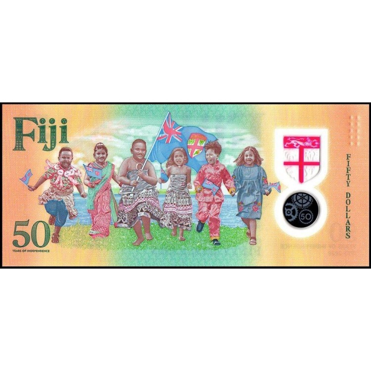FİJİ 50 DOLAR 2020 POLYMER, P#121, HATIRA KURTULUŞUN 50. YILI, ÇİL, ESKİ YABANCI KAĞIT PARA