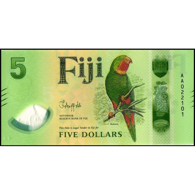 FİJİ 5 DOLAR 2026 POLYMER, P#125, ÇİL, ESKİ YABANCI KAĞIT PARA