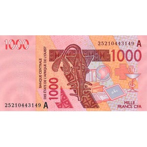 FİLDİŞİ SAHİLİ (BATI AFRİKA DEVLETLERİ) 1000 FRANC 2025 P#115Ay, ÇİL, ESKİ YABANCI KAĞIT PARA
