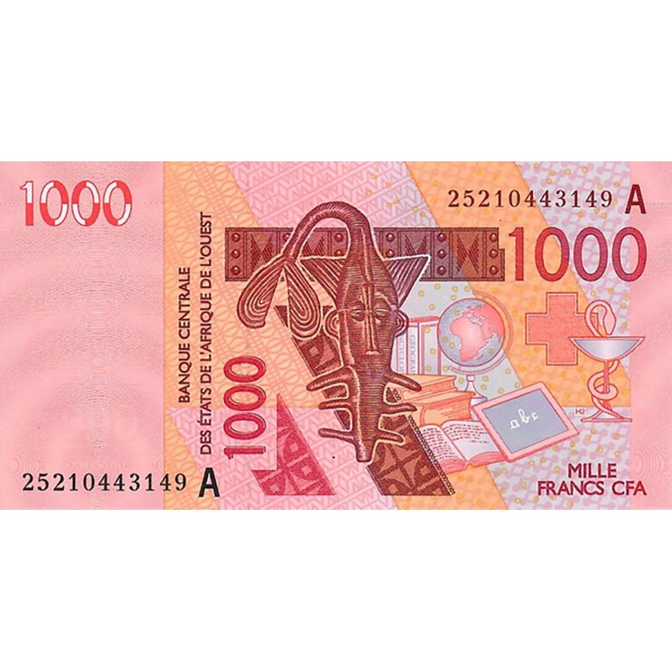 FİLDİŞİ SAHİLİ (BATI AFRİKA DEVLETLERİ) 1000 FRANC 2025 P#115Ay, ÇİL, ESKİ YABANCI KAĞIT PARA