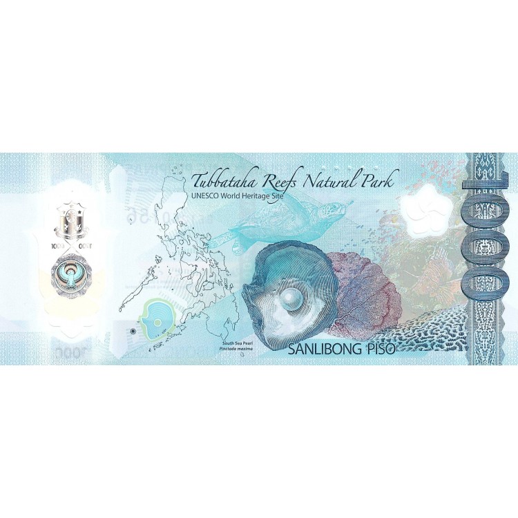 Filipinler 1.000 Piso 2022 P#241a ÇİL UNC polimer banknot