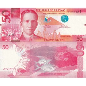 FİLİPİNLER 50 PİSO 2020, P#224, ÇİL, ESKİ YABANCI KAĞIT PARA
