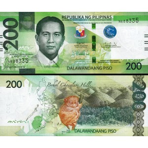FİLİPİNLER 200 PİSO 2020, P#226, ÇİL, ESKİ YABANCI KAĞIT PARA
