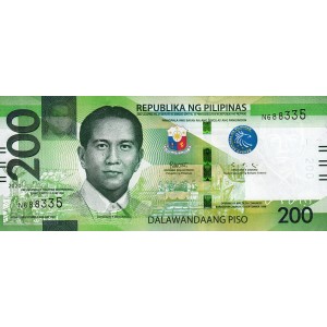 FİLİPİNLER 200 PİSO 2020, P#226, ÇİL, ESKİ YABANCI KAĞIT PARA