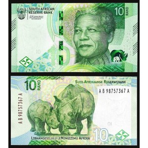 GÜNEY AFRİKA 10 RAND 2023, P#148, NELSON MANDELA, ÇİL, ESKİ YABANCI KAĞIT PARA