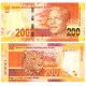 Güney Afrika 200 Rand 2016 P#142b ÇİL/UNC Kağıt Para ön ve arka yüz banknot görseli