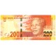 Güney Afrika 200 Rand 2016 P#142b ÇİL/UNC Kağıt Para ön ve arka yüz banknot görseli