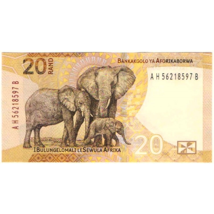 Güney Afrika 20 Rand 2023 P#149 ÇİL/UNC banknot