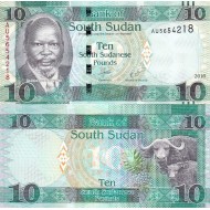 Güney Sudan 10 Pound 2016 P#12b ÇİL/UNC Kağıt Para