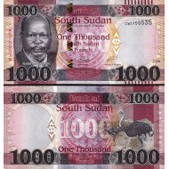 GÜNEY SUDAN 1000 POUND 2024, P#21, ÇİL, ESKİ YABANCI KAĞIT PARA