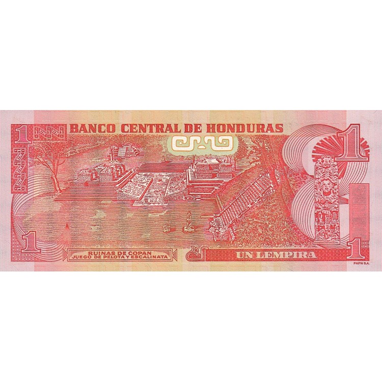 Honduras 1 Lempira 2016 P#96c Banknot Honduras 1 Lempira 2016 P#96c ÇİL UNC kağıt banknot