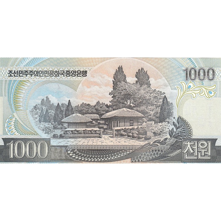 Kuzey Kore 1000 Won 2006 Banknot Ön ve Arka Yüz