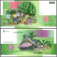 KOMORLAR (COMOROS-COMORES) 2000 FRANC 2005, P#17c, ÇİL, ESKİ YABANCI KAĞIT PARA