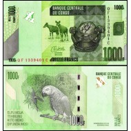 KONGO 1000 FRANK 2022, P#101d, ÇİL, ESKİ YABANCI KAĞIT PARA