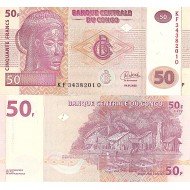 KONGO 50 FRANK 2022, P#97A, ÇİL, ESKİ YABANCI KAĞIT PARA
