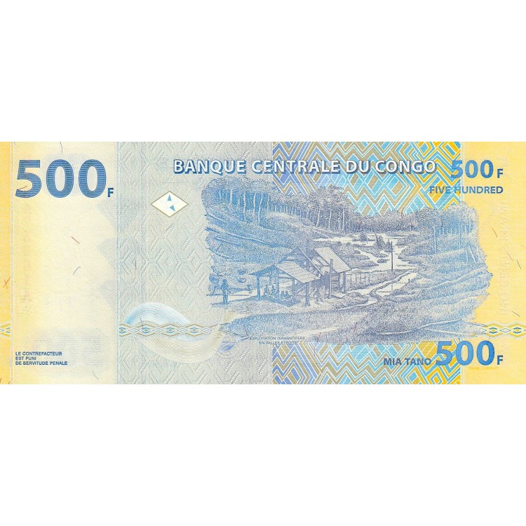 Kongo 500 Frank 2022 P#96d banknot