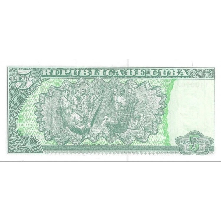 KÜBA 5 PESO 2019, P#116, ÇİL, ESKİ YABANCI KAĞIT PARA