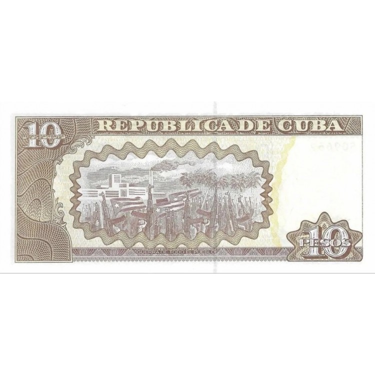 KÜBA 10 PESO 2016, P#117, ÇİL, ESKİ YABANCI KAĞIT PARA