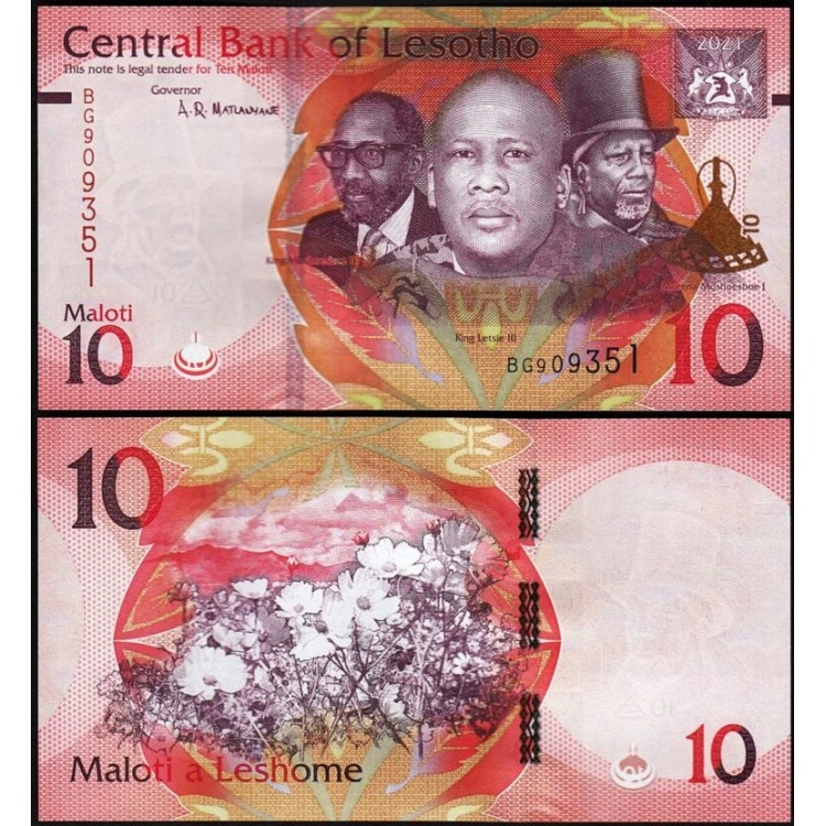 LESOTHO 10 MALOTİ 2021, P-26, ÇİL, ESKİ YABANCI KAĞIT PARA LESOTHO 10 MALOTİ 2021, P-26, ÇİL, ESKİ YABANCI KAĞIT PARA