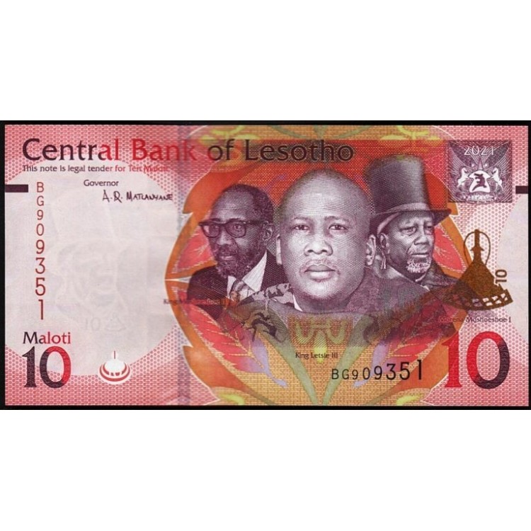 LESOTHO 10 MALOTİ 2021, P-26, ÇİL, ESKİ YABANCI KAĞIT PARA LESOTHO 10 MALOTİ 2021, P-26, ÇİL, ESKİ YABANCI KAĞIT PARA