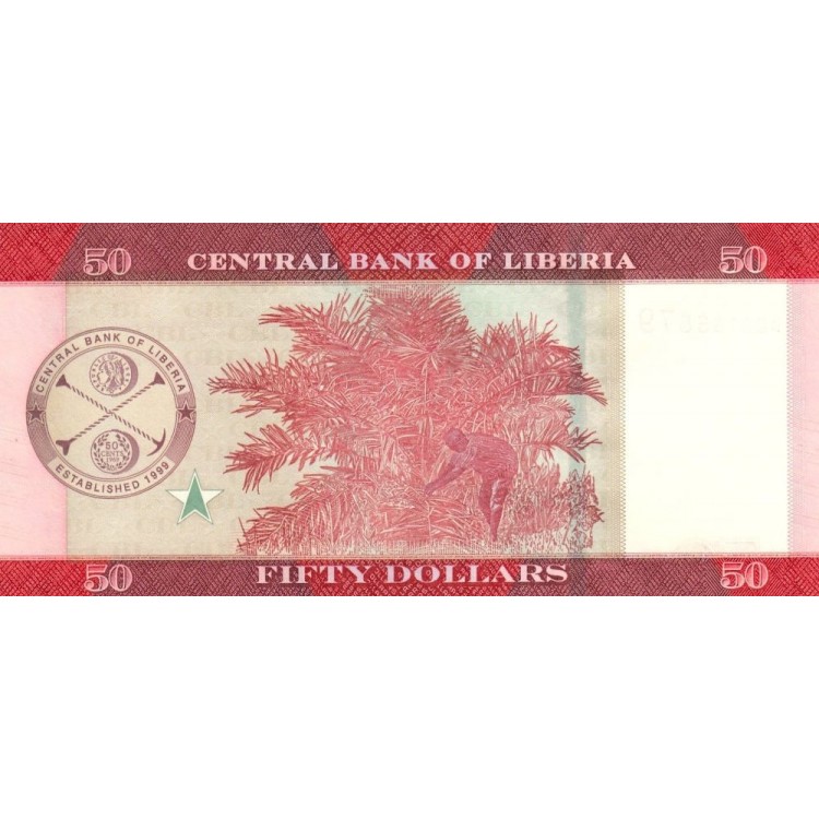 Liberia 50 Dolar 2017 P#34b banknot