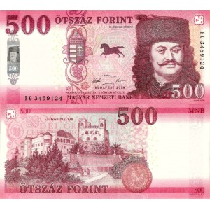Macaristan 500 Forint 2018 P#202a ÇİL/UNC Kağıt Para